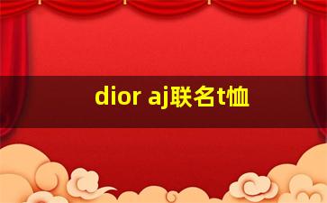 dior aj联名t恤